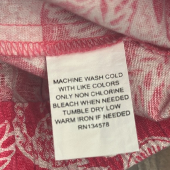 Vineyard Vines Womens Pink Flamingo Print Linen Blend Short NWT Sz Medium Preppy - Picture 9 of 9